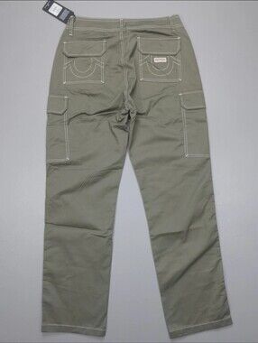 True Religion Jeans Baggy Cargo Pants Kalamata Pockets 108335 Relaxed US 36